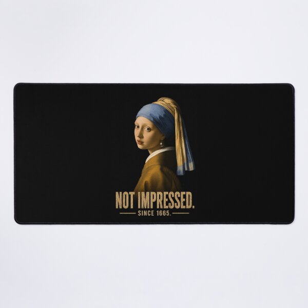Item preview, Not Impressed Since 1665 – Funny Girl with a Pearl Earring Vintage Museum Art T-Shirt designed and sold by SaraSumi.