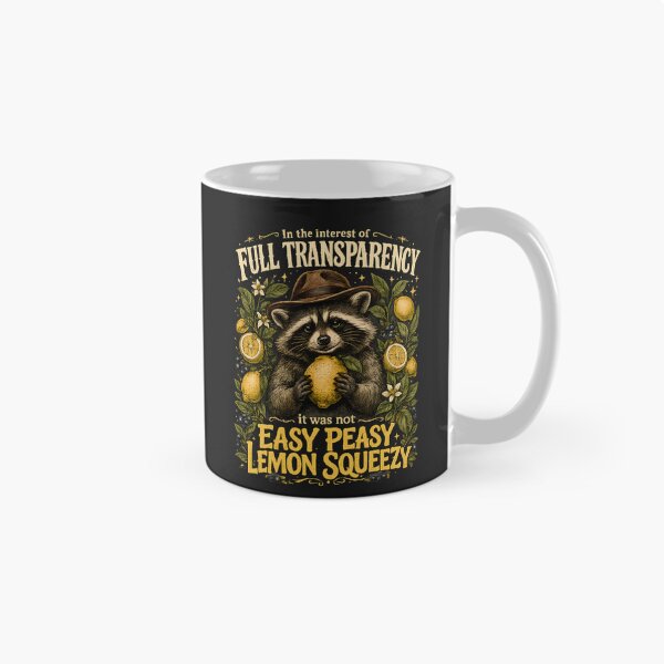 Item preview, Funny Raccoon Shirt Sarcastic Lemon Tee In Full Transparency It Was Not Easy Peasy Lemon Squeezy Shirt Unisex Graphic Top designed and sold by greatmar1.