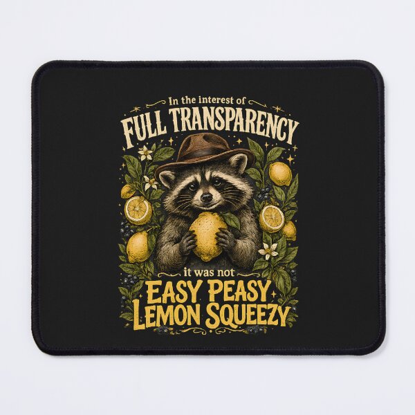 Item preview, Funny Raccoon Shirt Sarcastic Lemon Tee In Full Transparency It Was Not Easy Peasy Lemon Squeezy Shirt Unisex Graphic Top designed and sold by greatmar1.