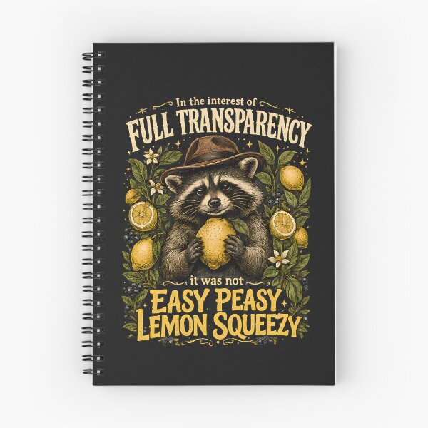 Item preview, Funny Raccoon Shirt Sarcastic Lemon Tee In Full Transparency It Was Not Easy Peasy Lemon Squeezy Shirt Unisex Graphic Top designed and sold by greatmar1.