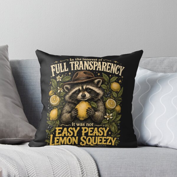 Item preview, Funny Raccoon Shirt Sarcastic Lemon Tee In Full Transparency It Was Not Easy Peasy Lemon Squeezy Shirt Unisex Graphic Top designed and sold by greatmar1.