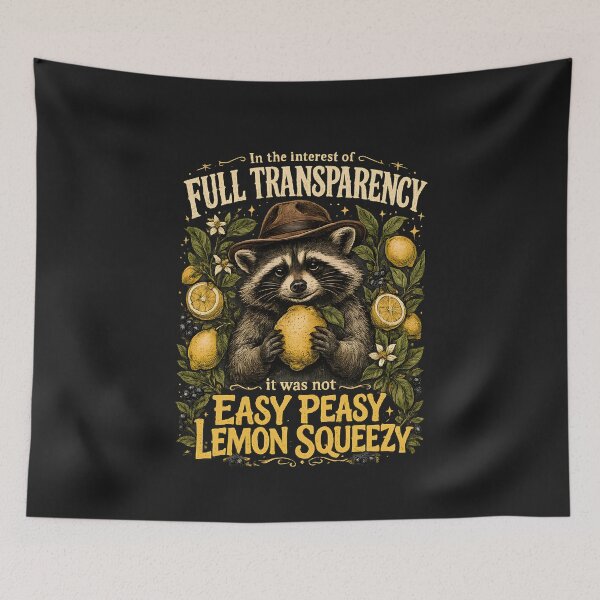 Item preview, Funny Raccoon Shirt Sarcastic Lemon Tee In Full Transparency It Was Not Easy Peasy Lemon Squeezy Shirt Unisex Graphic Top designed and sold by greatmar1.
