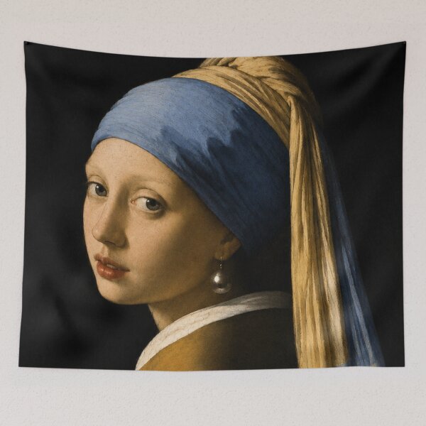 Item preview, Not Impressed Since 1665 – Funny Girl with a Pearl Earring Vintage Museum Art T-Shirt designed and sold by SaraSumi.