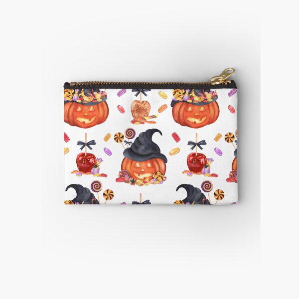 Item preview, Halloween Pumpkin and Candy Apple Seamless Pattern Watercolor Art designed and sold by ElenaValeto.