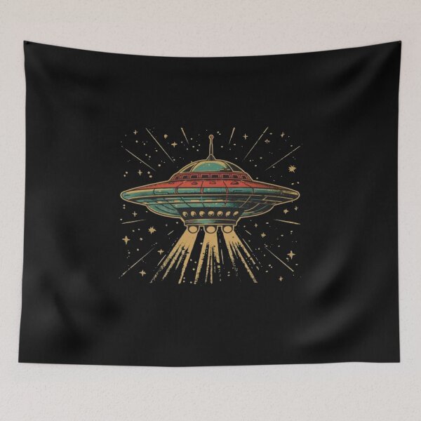 Item preview, Vintage Retro UFO Flying Saucer Space Graphic designed and sold by Gbriel3.