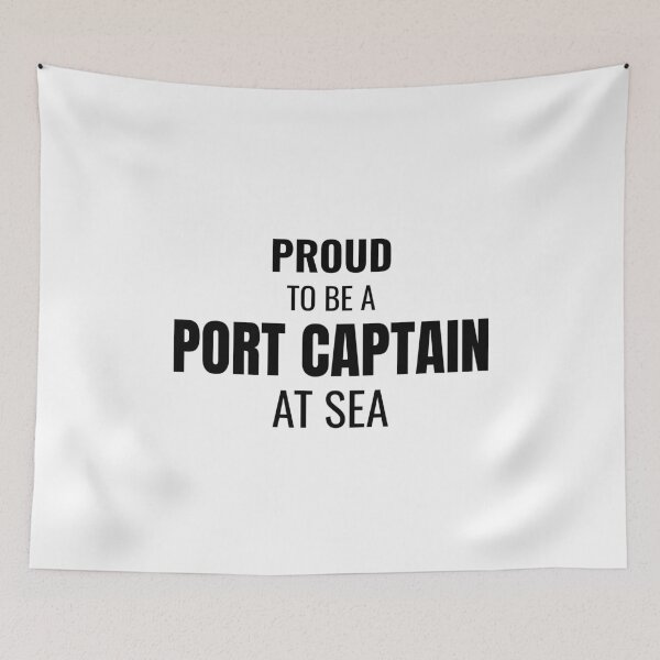 Item preview, Proud to be a Port Captain at Sea (Black) designed and sold by ShipCrewNation.