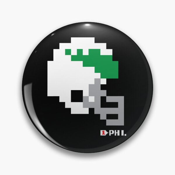 Item preview, Eagles Retro White Throwback Tecmo Bowl Helmet designed and sold by TecmoBowlSports.