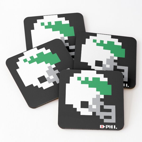 Item preview, Eagles Retro White Throwback Tecmo Bowl Helmet designed and sold by TecmoBowlSports.