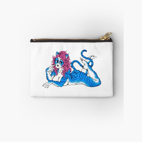 Item preview, Blue Tiger Cat Girl Illustration designed and sold by a-baker-zl.