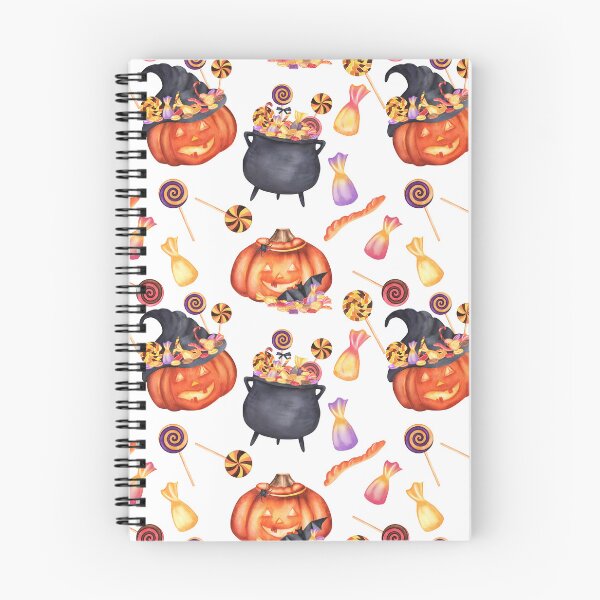 Item preview, Cozy Watercolor Halloween Seamless Pattern with Pumpkins and Candies designed and sold by ElenaValeto.