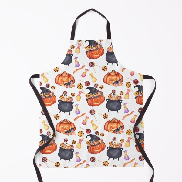 Item preview, Cozy Watercolor Halloween Seamless Pattern with Pumpkins and Candies designed and sold by ElenaValeto.