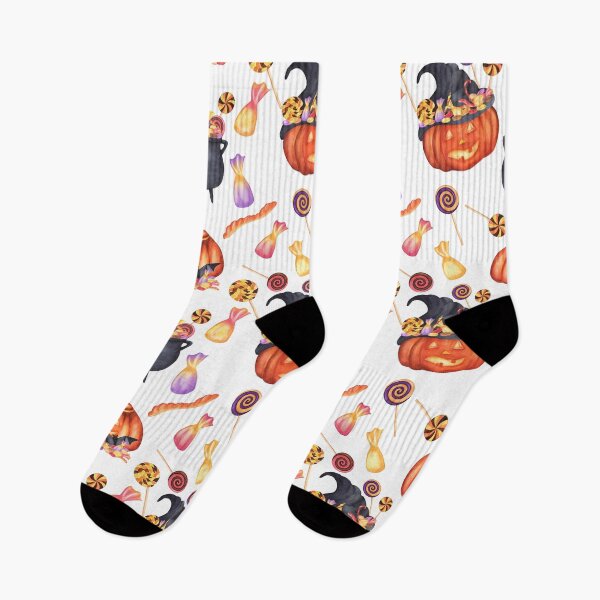 Item preview, Cozy Watercolor Halloween Seamless Pattern with Pumpkins and Candies designed and sold by ElenaValeto.