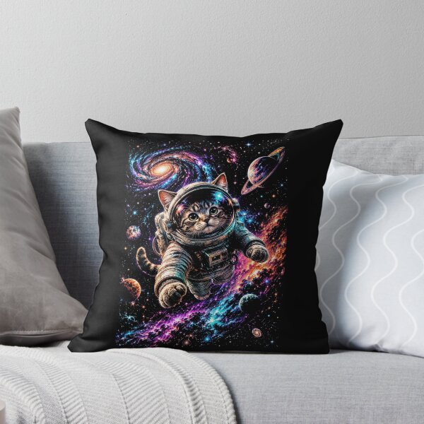 Item preview, Cosmic Cat Astronaut Galaxy Adventure | Colorful Space Fantasy Art designed and sold by SOUFIANE1991.