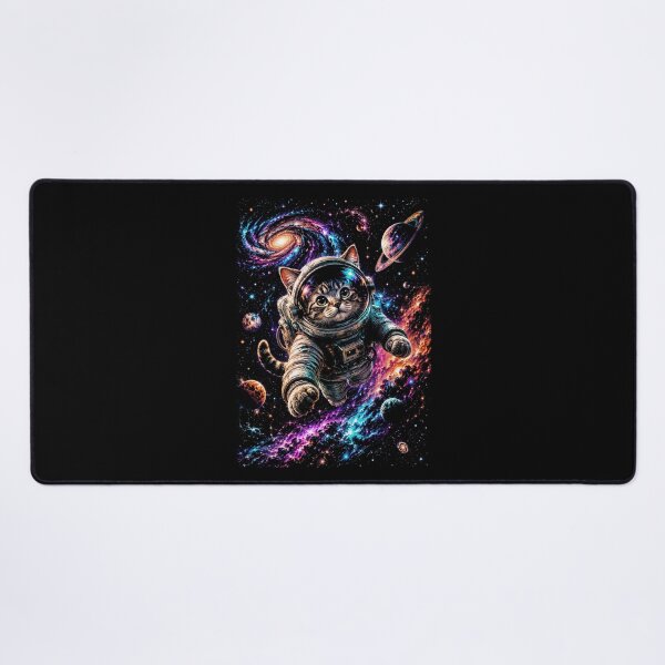 Item preview, Cosmic Cat Astronaut Galaxy Adventure | Colorful Space Fantasy Art designed and sold by SOUFIANE1991.