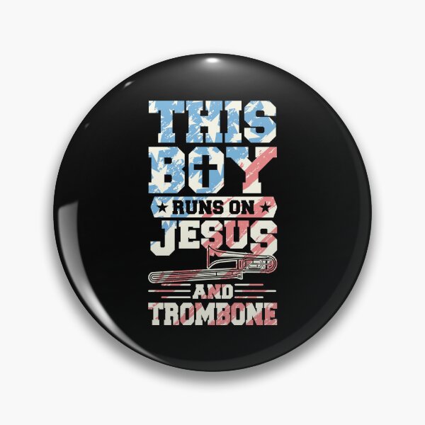Item preview, This Boy Runs On Jesus And Trombone designed and sold by Rock Paper T-Shirts.