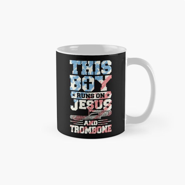Item preview, This Boy Runs On Jesus And Trombone designed and sold by Rock Paper T-Shirts.