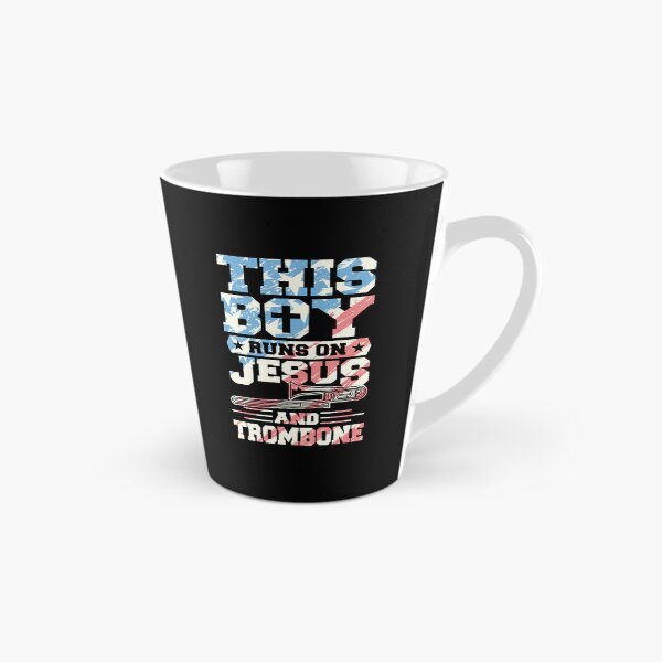Item preview, This Boy Runs On Jesus And Trombone designed and sold by Rock Paper T-Shirts.