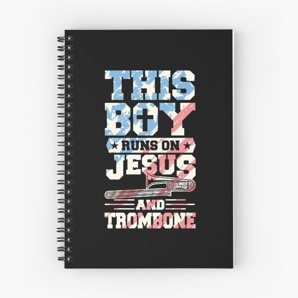 Item preview, This Boy Runs On Jesus And Trombone designed and sold by Rock Paper T-Shirts.