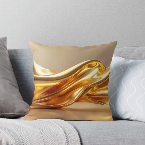 Item preview, Abstract Flowing Liquid Gold Wave Artwork designed and sold by BetweenForms.