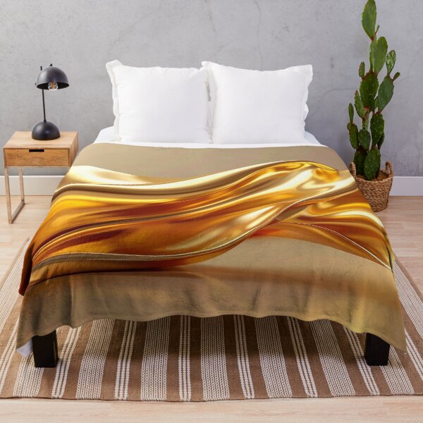 Item preview, Abstract Flowing Liquid Gold Wave Artwork designed and sold by BetweenForms.