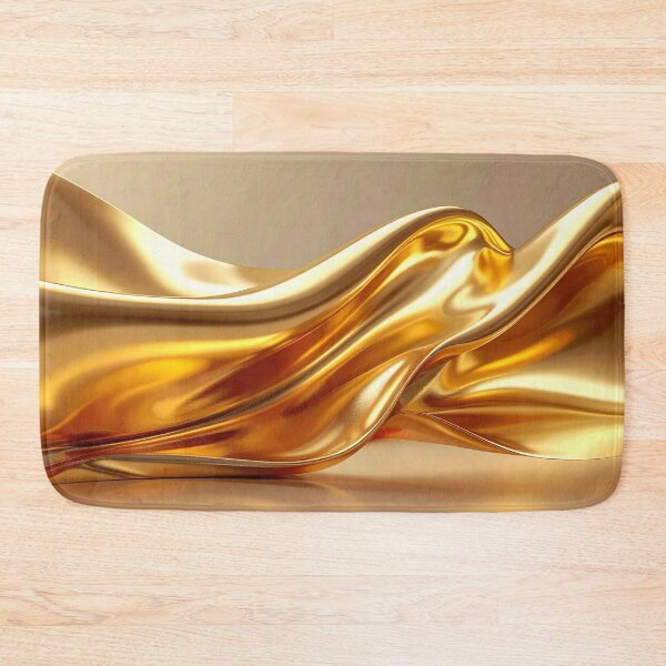 Item preview, Abstract Flowing Liquid Gold Wave Artwork designed and sold by BetweenForms.