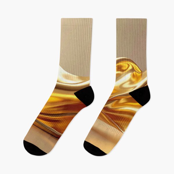 Item preview, Abstract Flowing Liquid Gold Wave Artwork designed and sold by BetweenForms.