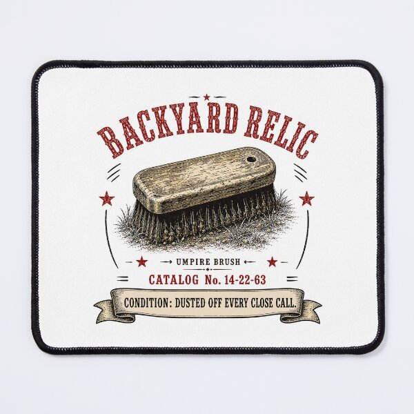 Item preview, Backyard Relic | Vintage Umpire Brush | Dusty Baseball Field Essential | Rustic Americana designed and sold by Mikoff04-arts.