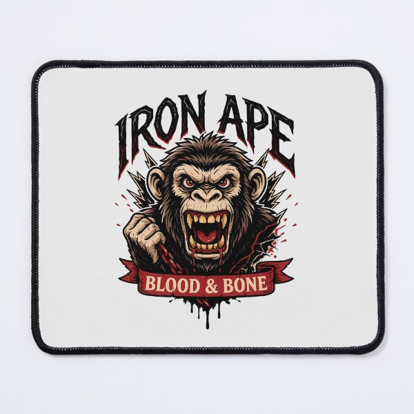 Item preview, Iron Ape Blood & Bone Violent Chimp Metal Illustration designed and sold by Enea Kelo.