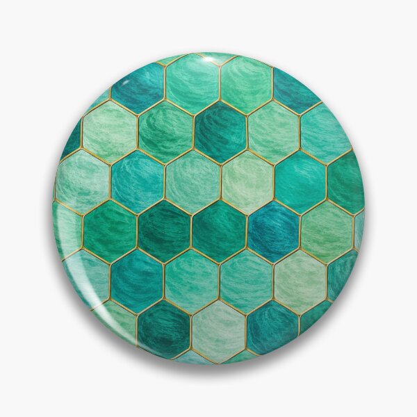 Item preview, Emerald Shades & Hues – Hand Painted Scale Pattern designed and sold by annenambiro.