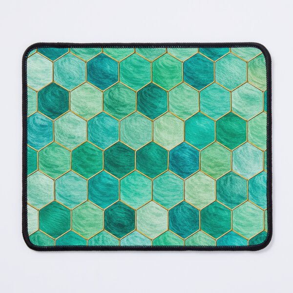 Item preview, Emerald Shades & Hues – Hand Painted Scale Pattern designed and sold by annenambiro.