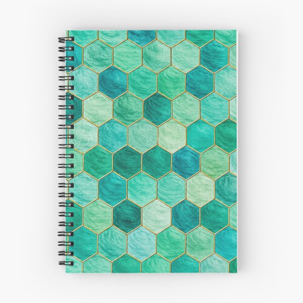 Item preview, Emerald Shades & Hues – Hand Painted Scale Pattern designed and sold by annenambiro.