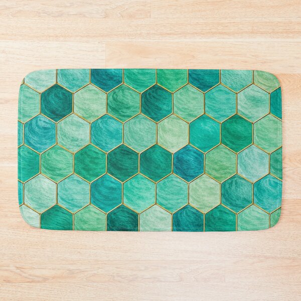 Item preview, Emerald Shades & Hues – Hand Painted Scale Pattern designed and sold by annenambiro.