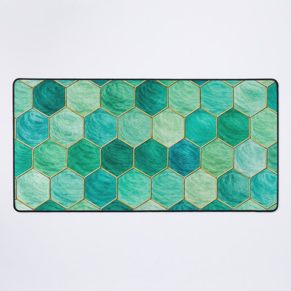 Item preview, Emerald Shades & Hues – Hand Painted Scale Pattern designed and sold by annenambiro.