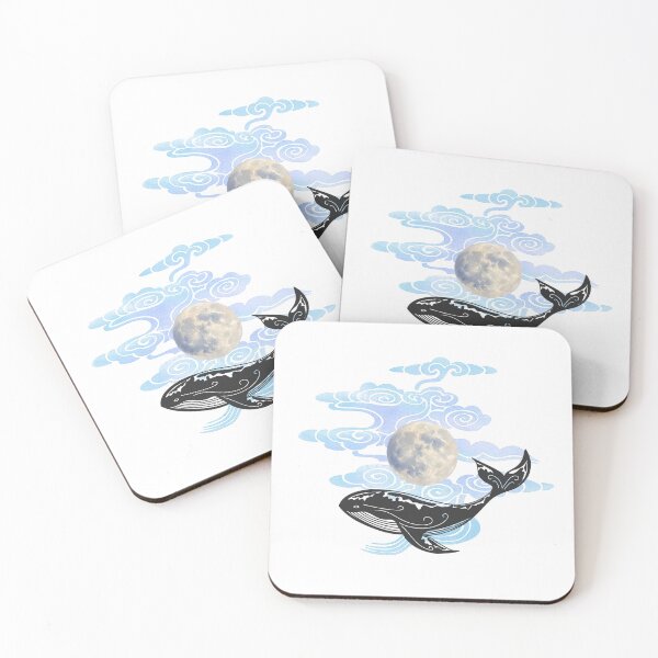 Item preview, Whale swimming beneath the moon designed and sold by BloomWears.