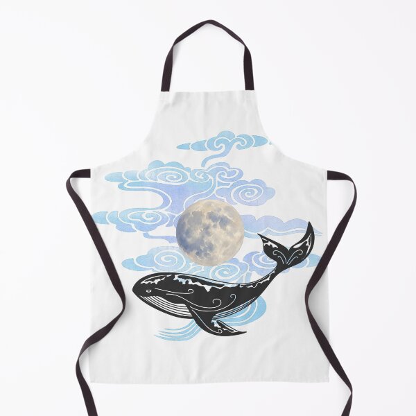 Item preview, Whale swimming beneath the moon designed and sold by BloomWears.