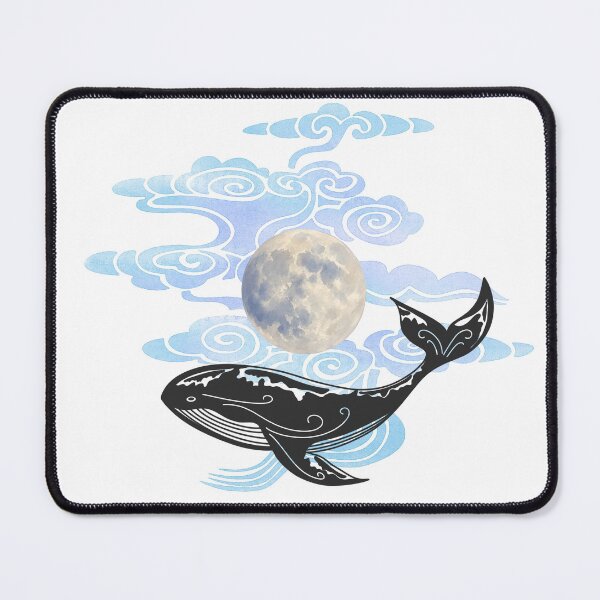 Item preview, Whale swimming beneath the moon designed and sold by BloomWears.