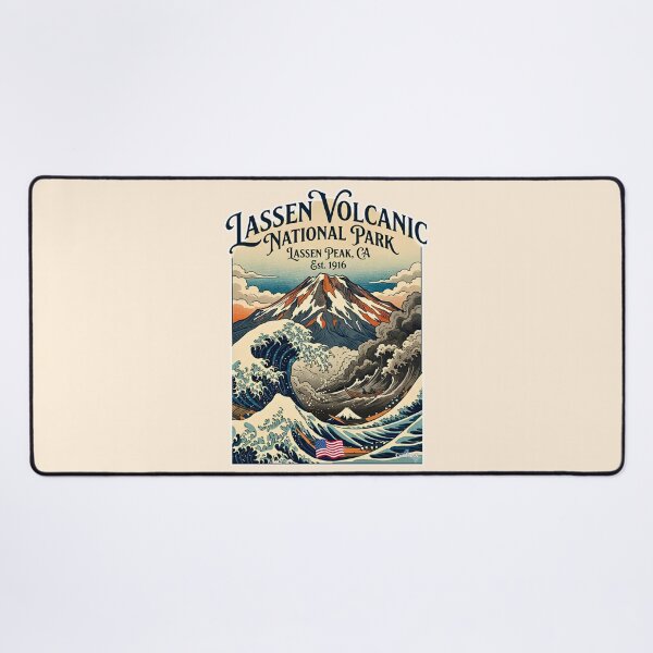 Item preview, Lassen Peak Great Wave Ukiyo-e Sticker designed and sold by EvergreenPark - Tee Studio.