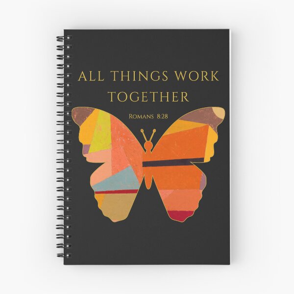 Item preview, ALL THINGS WORK TOGETHER | Romans 8:28 | Christian Butterfly designed and sold by KittenAndCo.