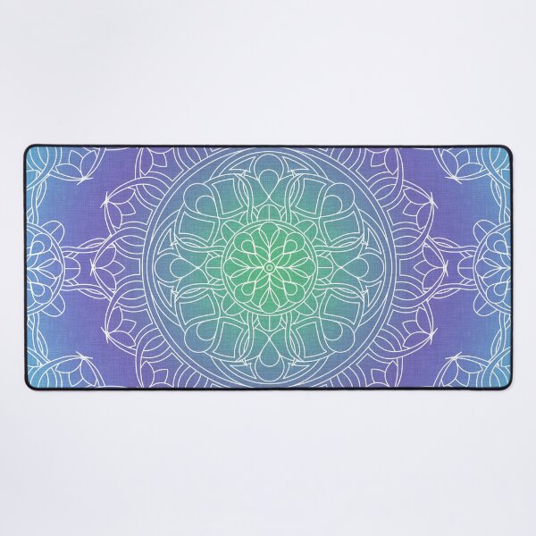 Item preview, Blue and White Lace Mandala designed and sold by Kelly Dietrich Mandala & Fractal Art.