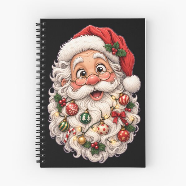 Item preview, Funny Santa with Christmas Baubles Beard | Festive Christmas Illustration designed and sold by MotylekAnia.