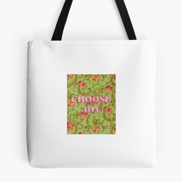 Item preview, Choose Joy vintage floral style, pink and green designed and sold by By The Moon.