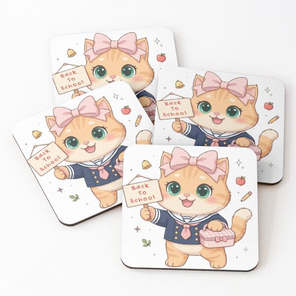 Item preview, Cute Back To School Cat Uniform First Day Lunchbox designed and sold by Moody Vibes Studio.