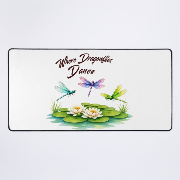 Item preview, Where Dragonflies Dance Over Water Lilies designed and sold by Penbrook Farms.