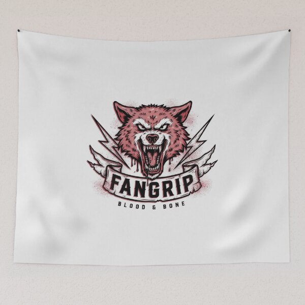 Item preview, Fangrip Red Wolf Snarling Fangs Deathcore Graphic designed and sold by Enea Kelo.