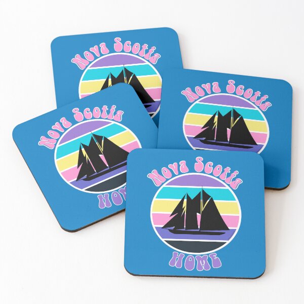 Item preview, 80s Nova Scotia Retro Circle with Bluenose Schooner designed and sold by Kevin Cameron.