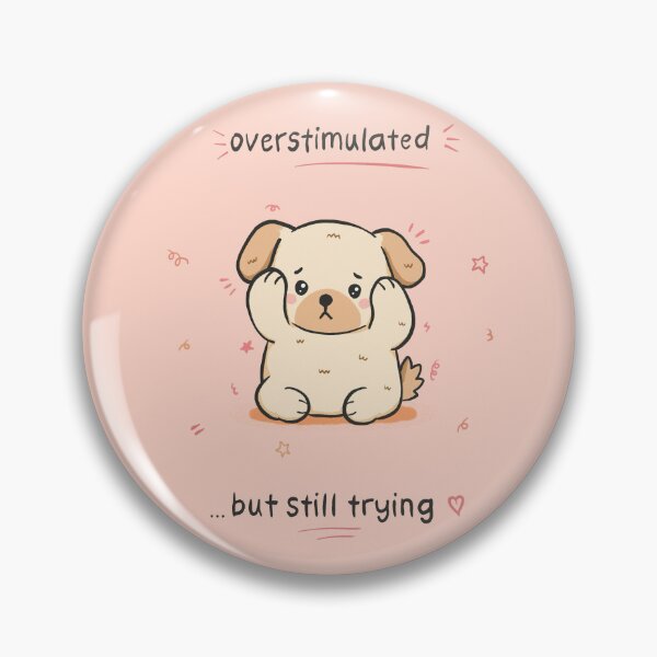 Item preview, Neurodivergent overstimulated cute puppy designed and sold by davedonut.