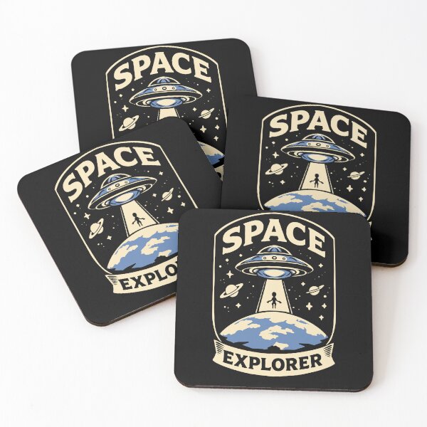 Item preview, Space Explorer UFO Vintage Retro T-Shirt Design designed and sold by phsycartwork.