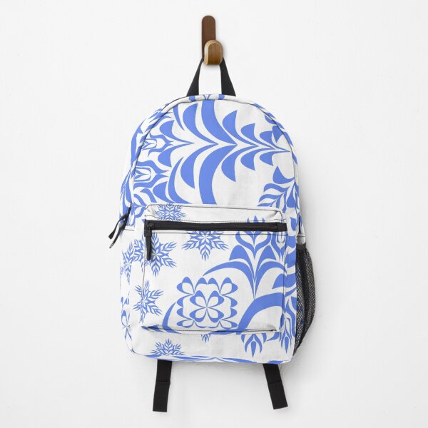 Item preview, Royal Blue Snowflake Mandala Vector Pattern with Floral Motifs designed and sold by Ei-Ei.