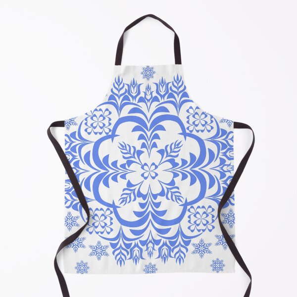Item preview, Royal Blue Snowflake Mandala Vector Pattern with Floral Motifs designed and sold by Ei-Ei.