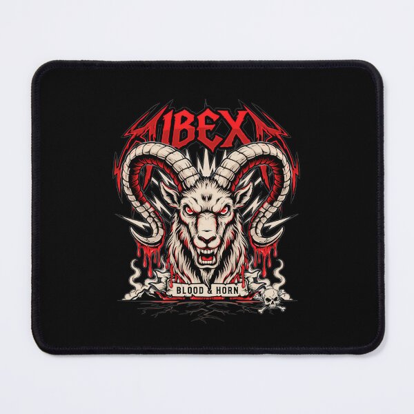 Item preview, Ibex Blood And Horn Mountain Goat Skull Deathcore Graphic designed and sold by Enea Kelo.
